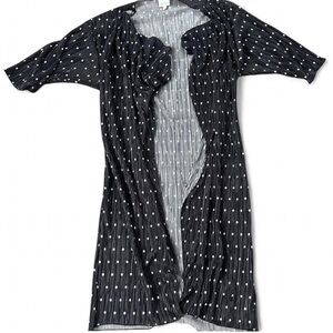 LuLaRoe Shirley Black and White Polka Dot Kimono size S